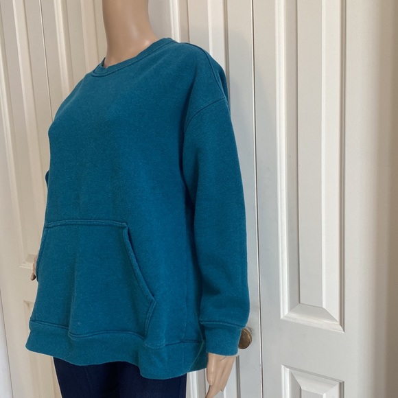 Danskin Womens XL Blue Teal Sweatshirt with Front Pocket Pullover. So cozy. - Picture 3 of 12